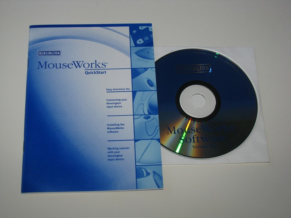 Kensington Computer PC Mouse Works Software 5.2 Driver Disk & Quick Start Guide