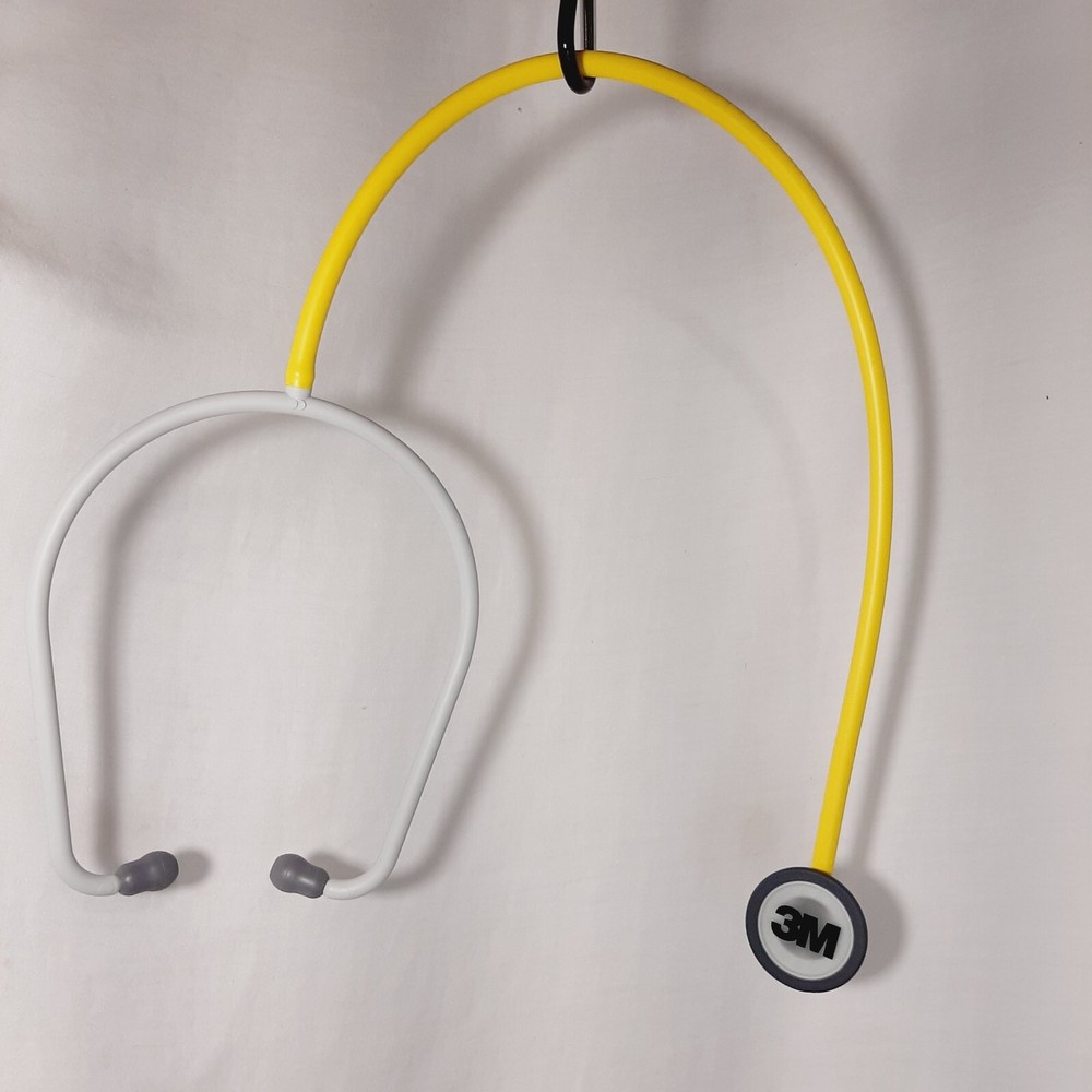 3M Stethoscope  yellow/white plastic and rubber.