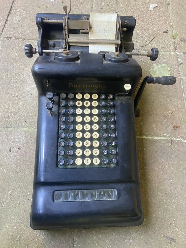 1Burroughs Portable Adding Machine, Antique Vintage