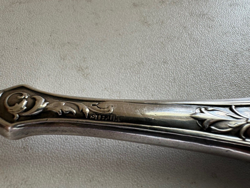 Antique Webster Sterling Silver Handle Button Hook Floral & Scrolling Decoration