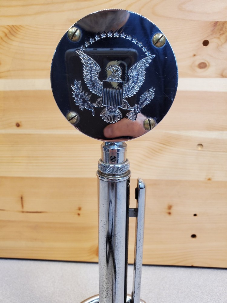 Vintage Astatic Silver Eagle Lollipop Microphone Mic, CB Ham Desktop, Untested