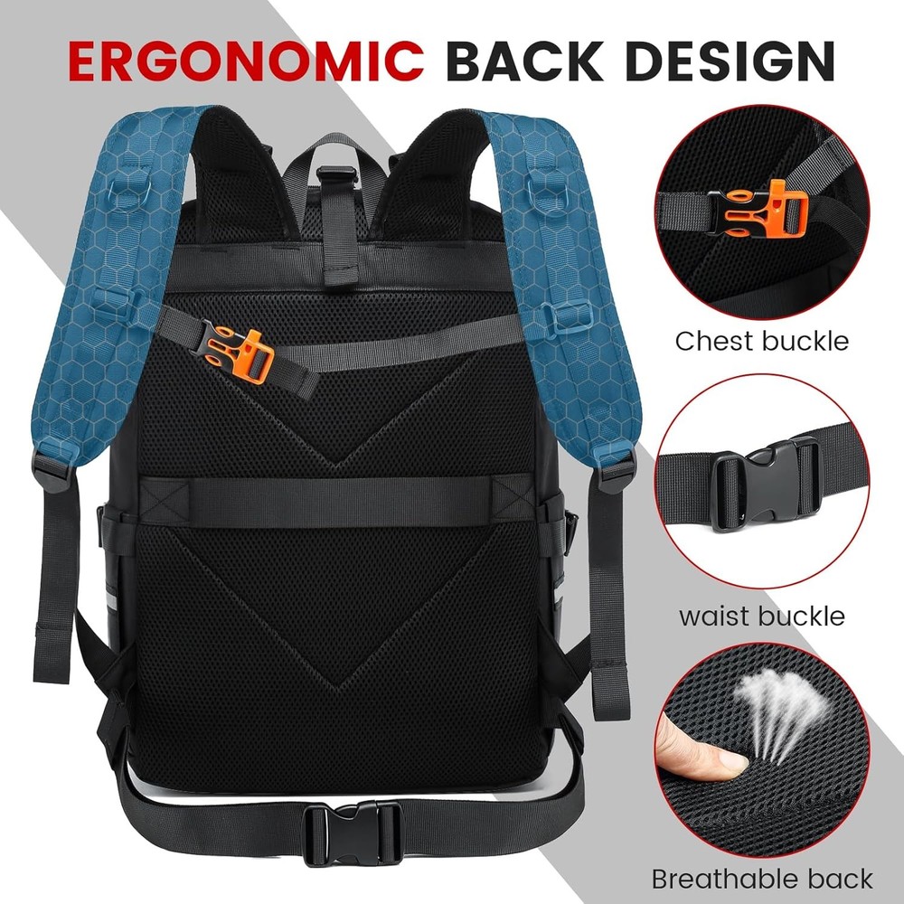 Motorcycle Backpack Helmet Bag, Large Capacity Waterproof for Small, Black
