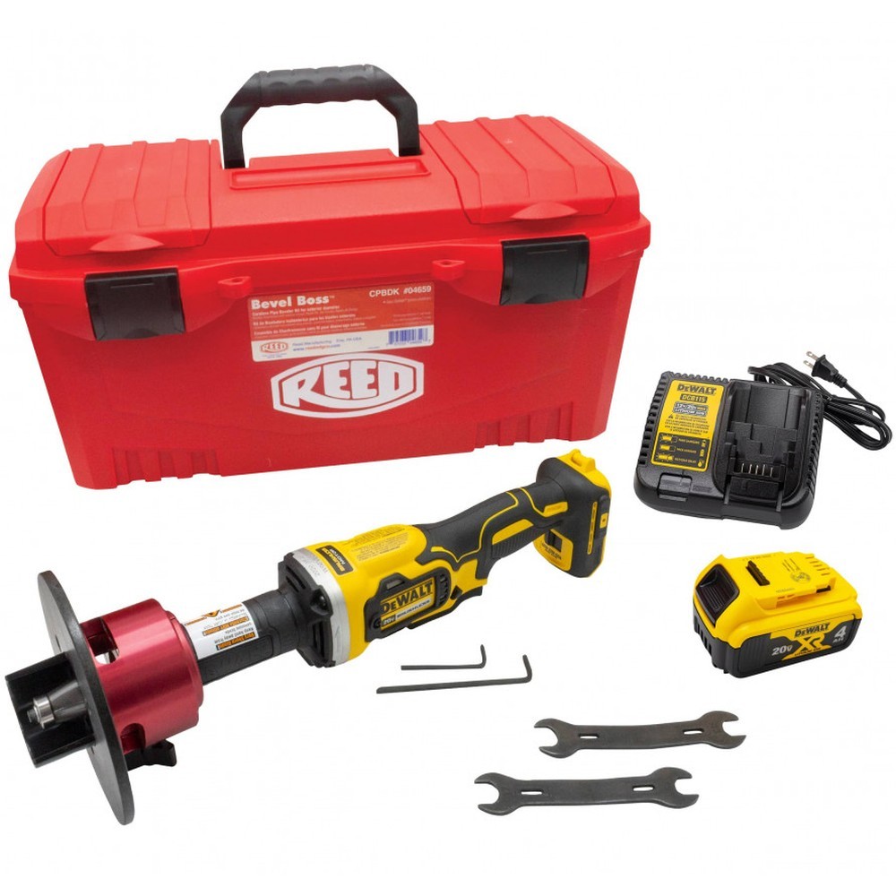 Reed Tool Bevel Boss Cordless Pipe Beveler Complete Kit