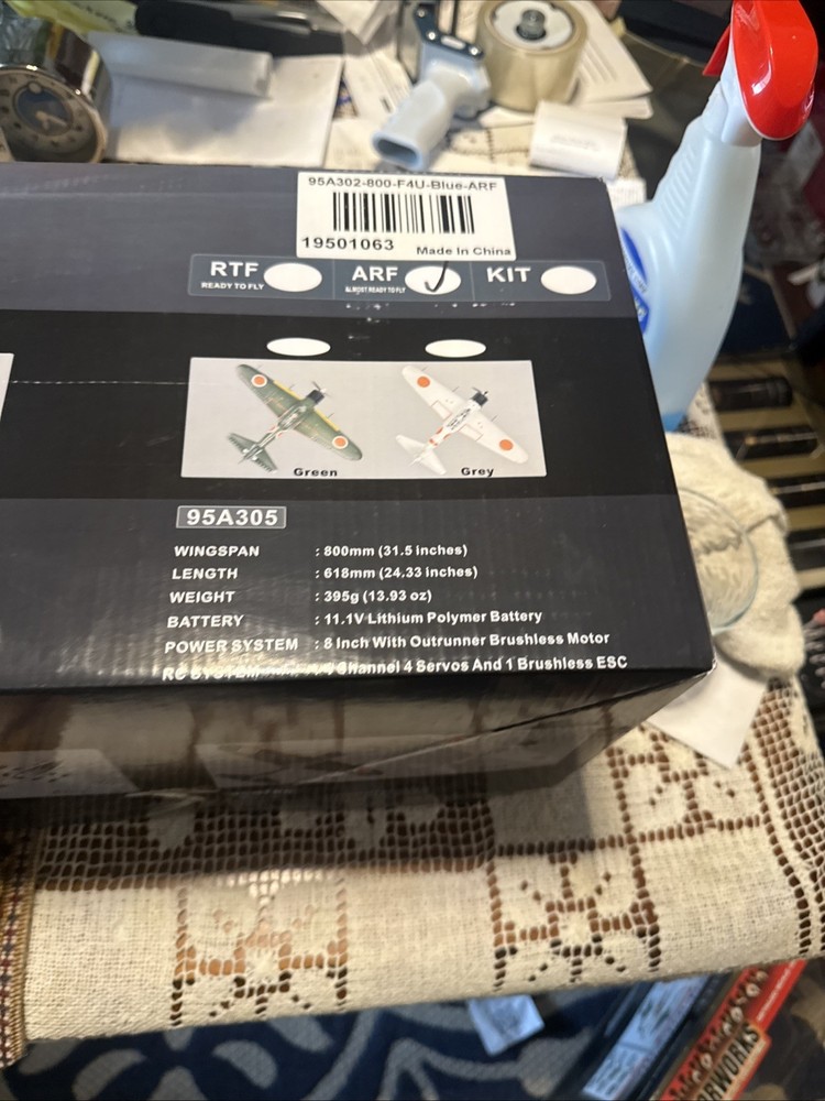 Airfield RC A6M Zero RTF remote-control airplane model kit.