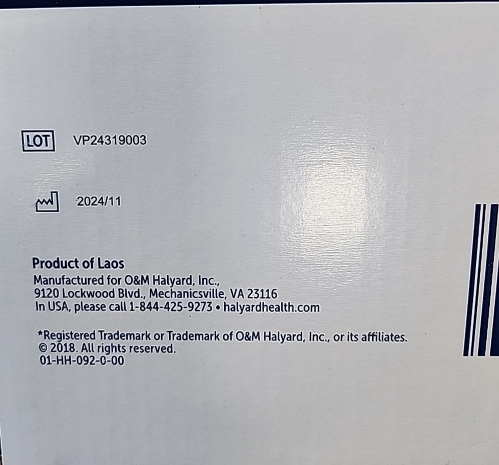 Halyard 69490 Film Gown, Blue, Thumb Hooks/Universal Size/15 in case