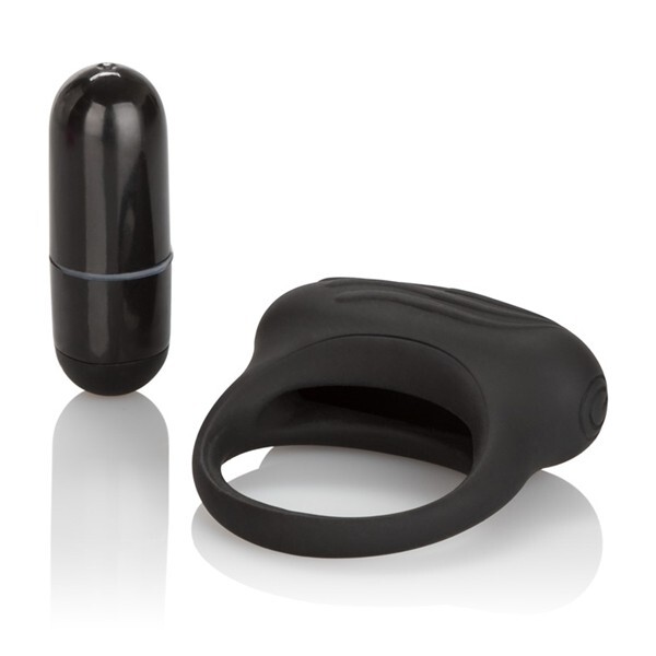 Calexotics Silicone Lover?s Arouser Black Vibrating Couples Ring, New