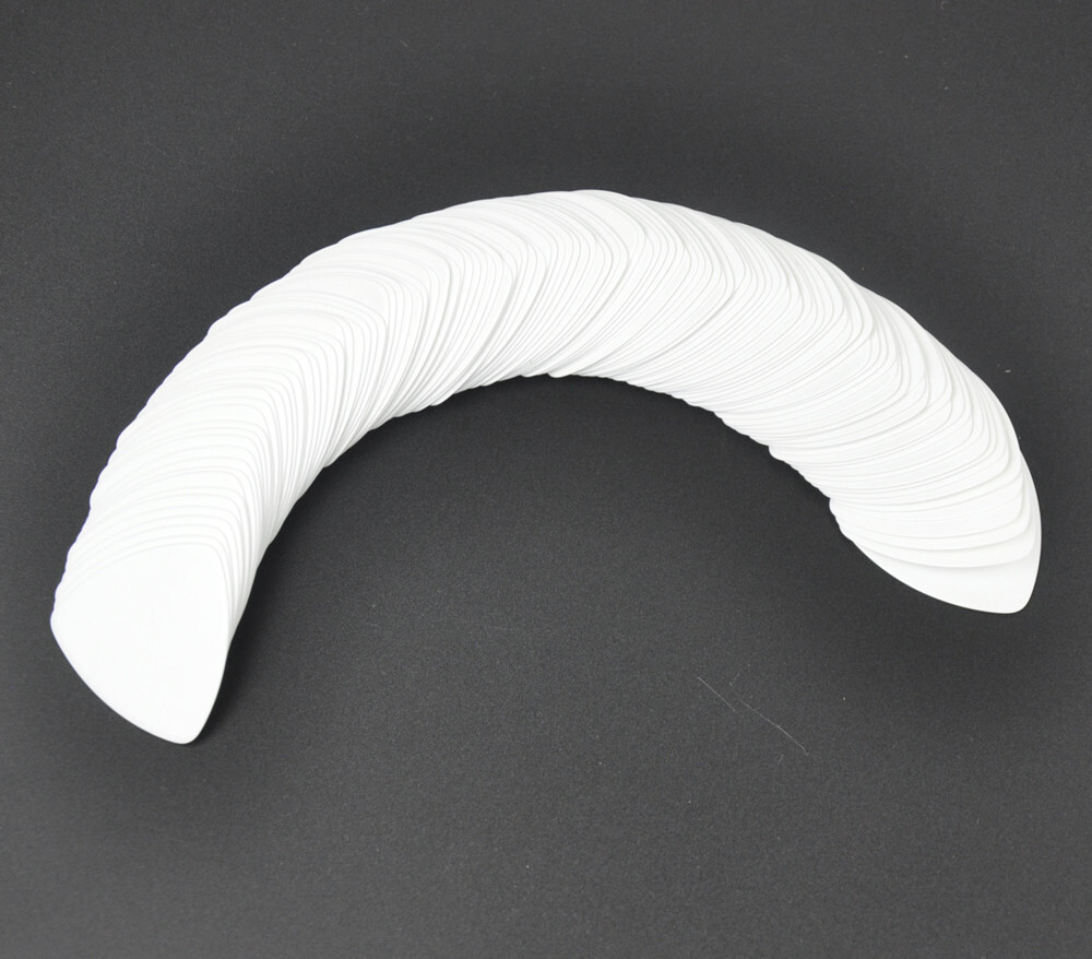 100pcs Medium 0.71mm 346 Rounded Triangle Guitar Picks Plectrums Solid White