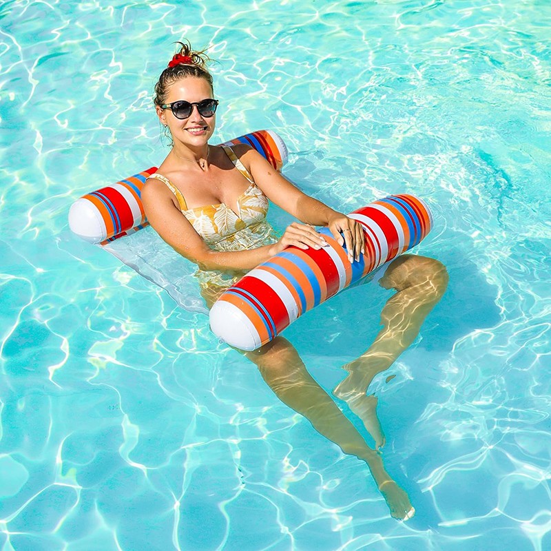 2 Pack Water Hammock Floaties Multi-Purpose with Air Pump For Pool Float Lounger