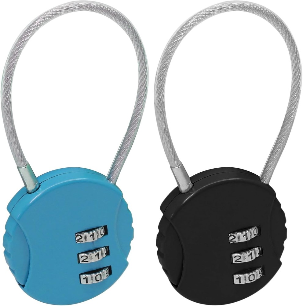 2 Pack 3 Digit Combination Lock - Outdoor Waterproof Padlock - Mini Combination