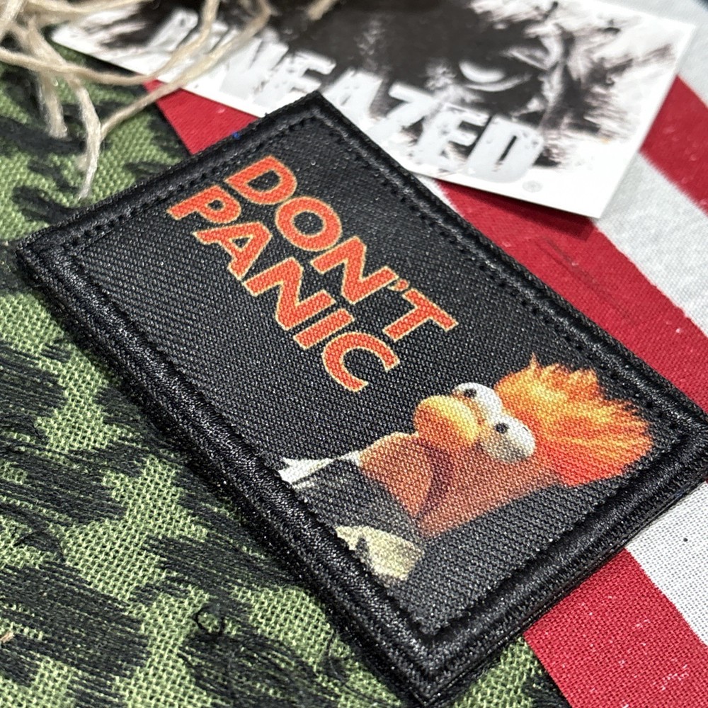 Beaker Muppets Don’t Panic Tactical Hook Loop Patch High Quality 2x3”