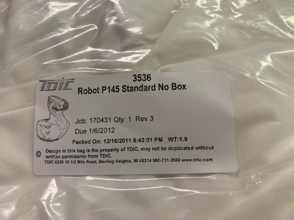 TDIC ROBOT 195 STANDARD PROTECTIVE COVER  - NEW IN BAG