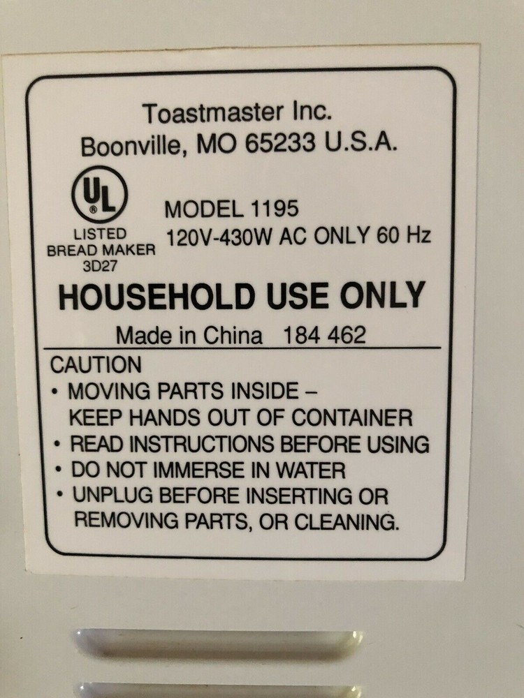 10 uF Run Capacitor for Toastmaster Bread Box Machine Model 1195