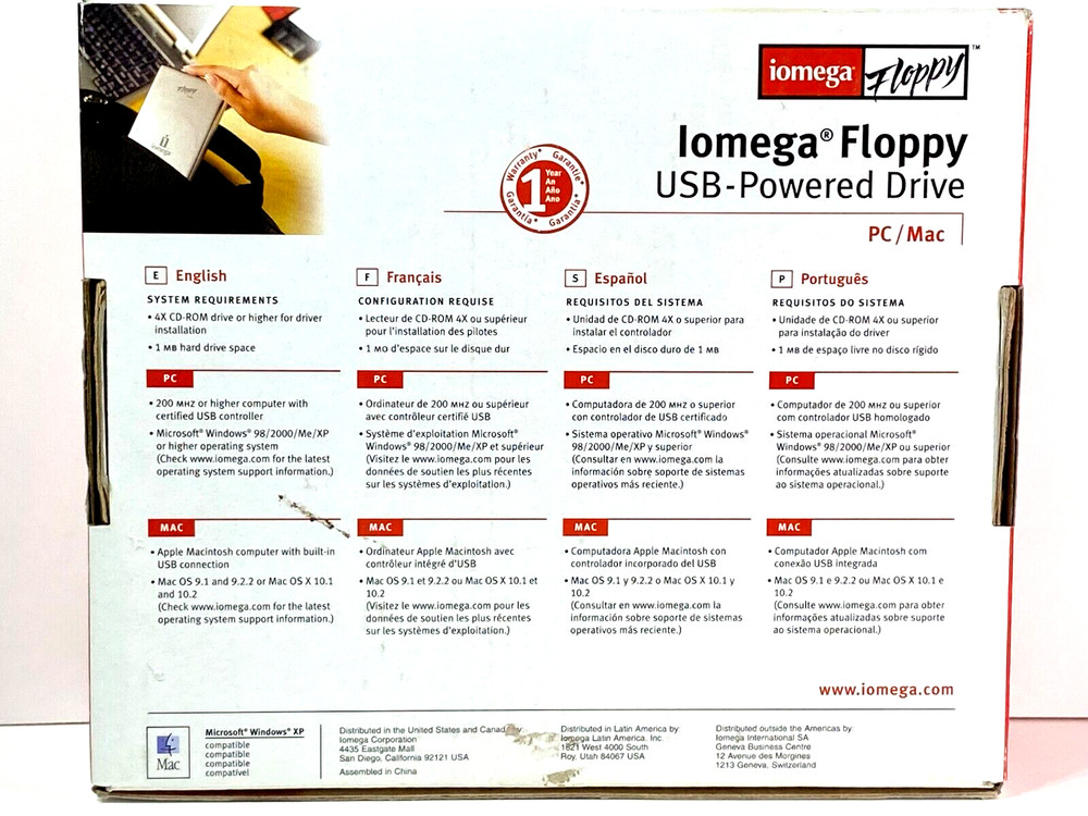 Iomega Floppy - USB-External Powered Drive - PC & Mac