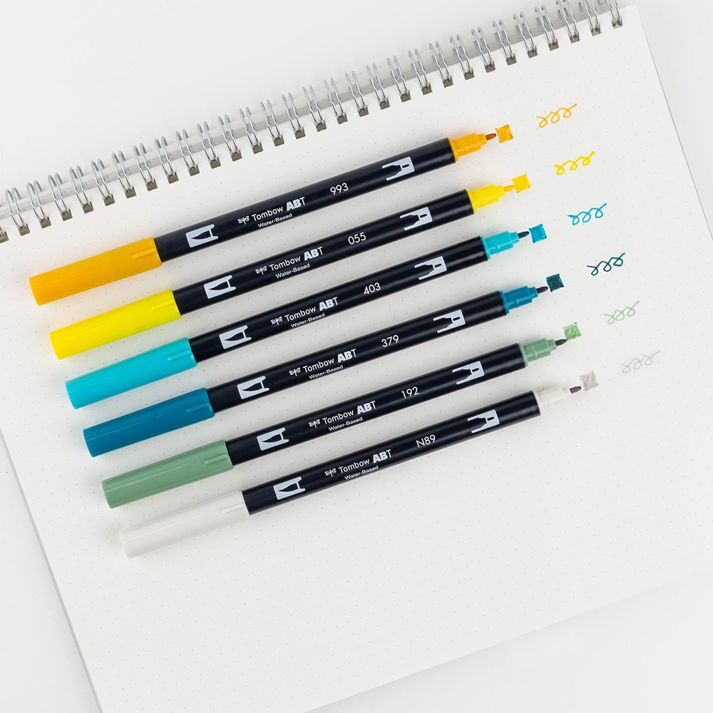 Dual Brush Pen Set Lemon Squeezy 6