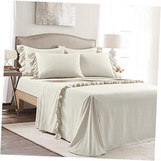 Reyna Ruffle 6 Count Queen Wheat