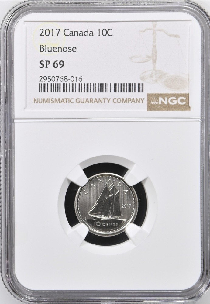 2017 Canada 10c Bluenose Specimen NGC SP 69