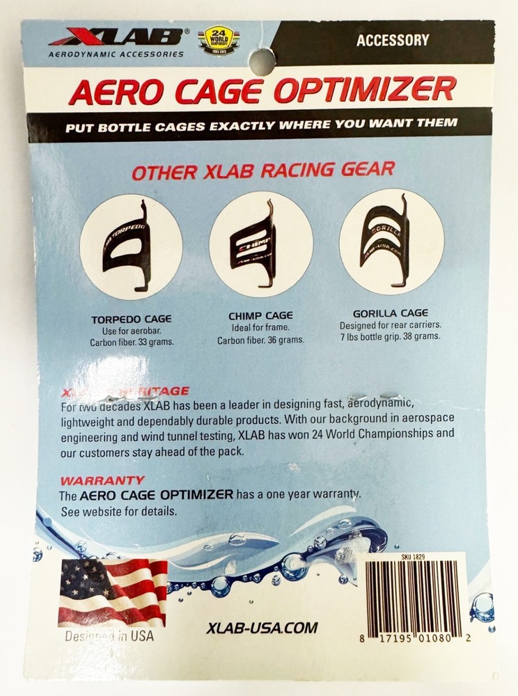 XLAB Aero Cage Optimizer Adjustable Water Bottle Cage Mount 1829