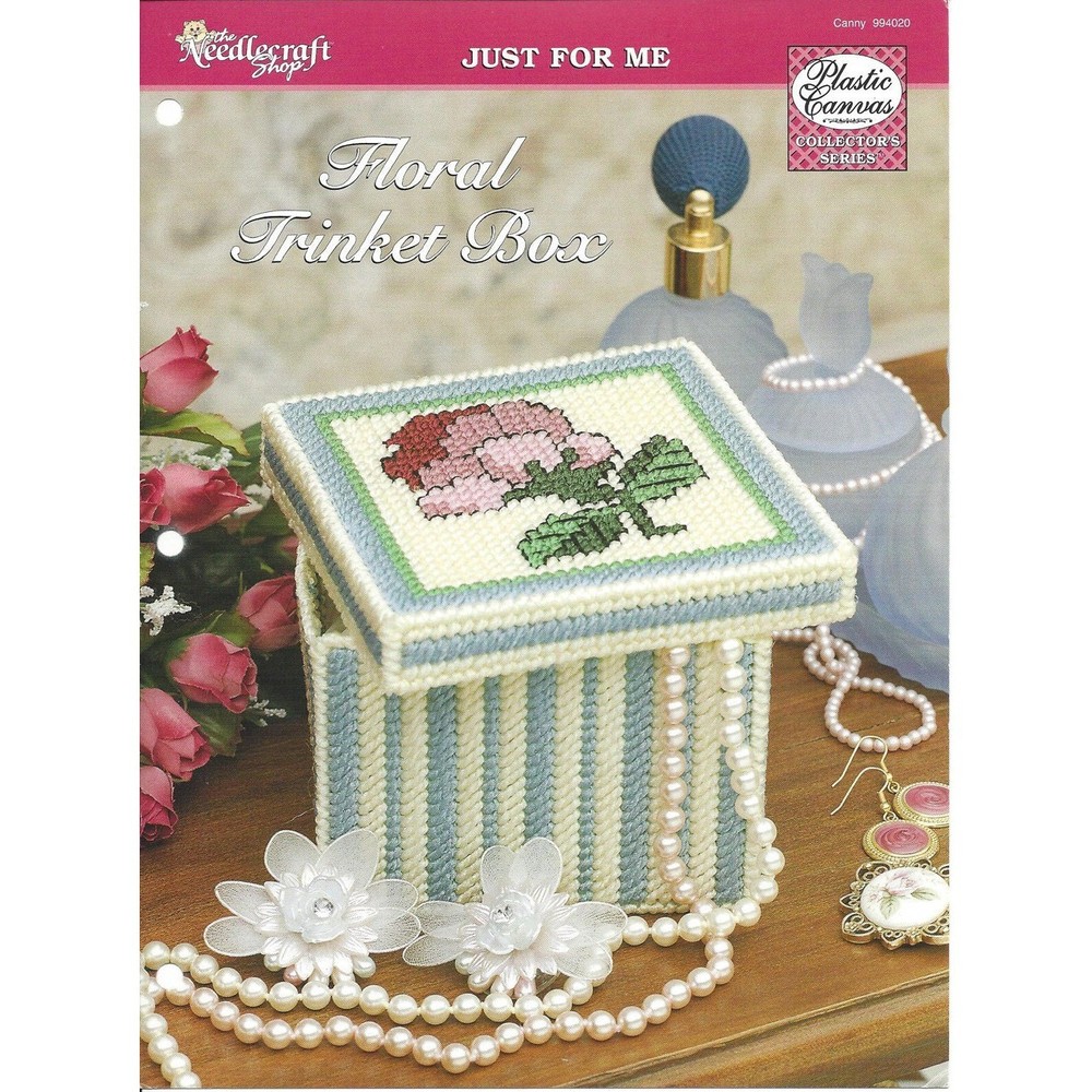 Plastic Canvas Pattern Floral Trinket Box The Needlecraft Shop