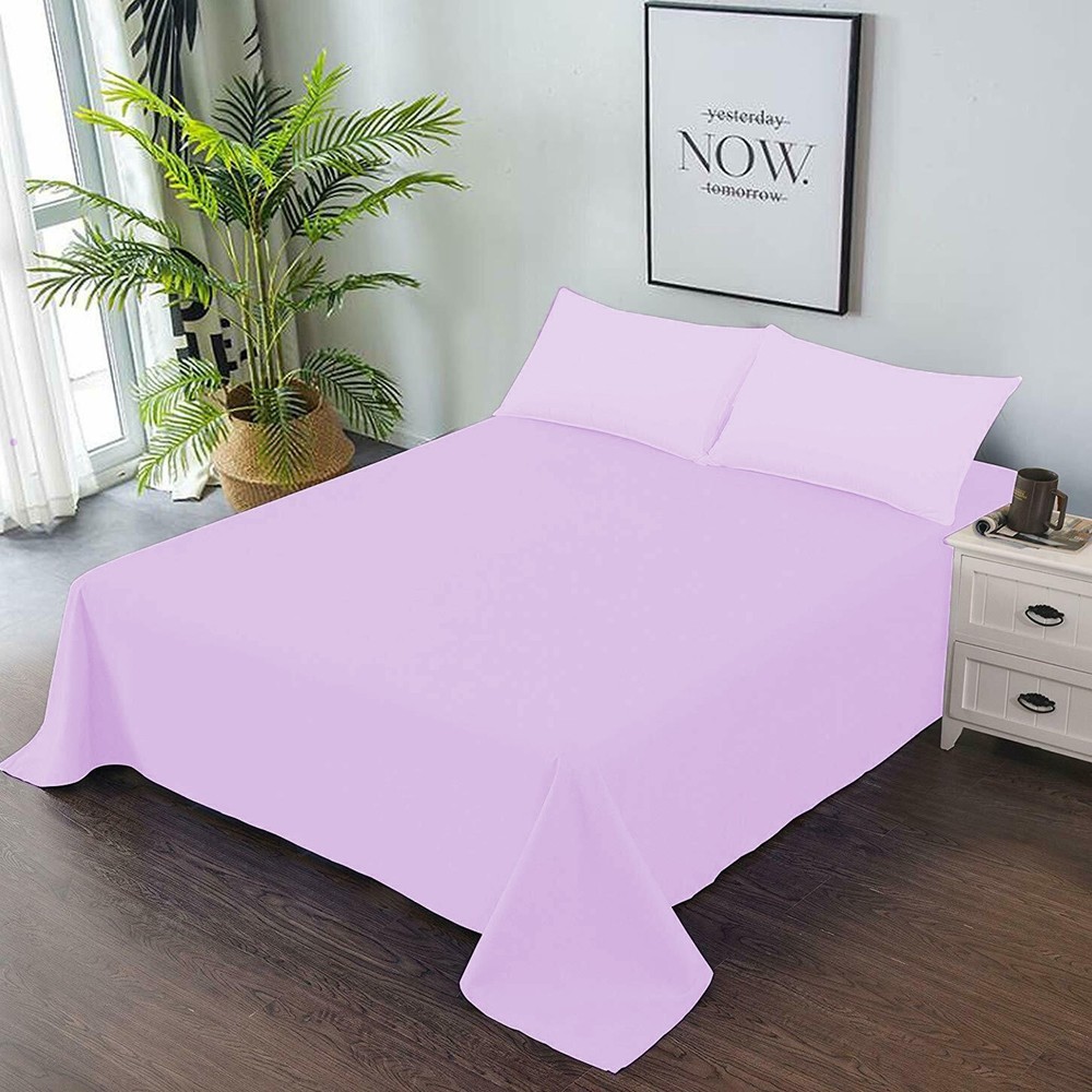 Lovely Solid Lavender Sheet Collection 1000/1200 TC 100% Cotton