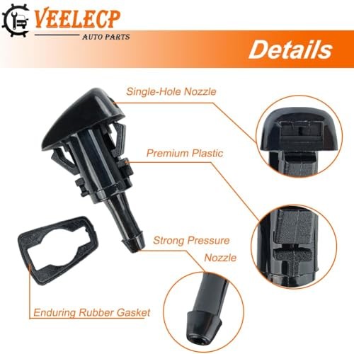 2PCS Windshield Washer Nozzle Sprayers Kit Compatible with 2007-2010 Cirrus,