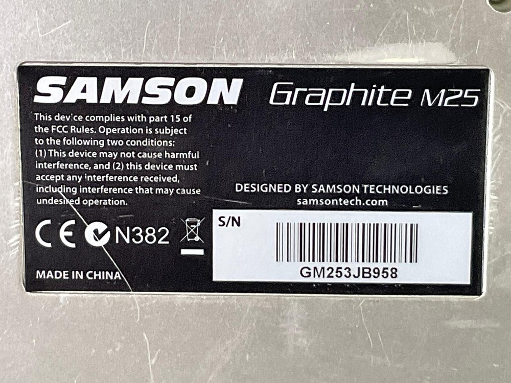 Samson Graphite M25 Mini USB MIDI Controller 25-Key Keyboard For PC/Mac