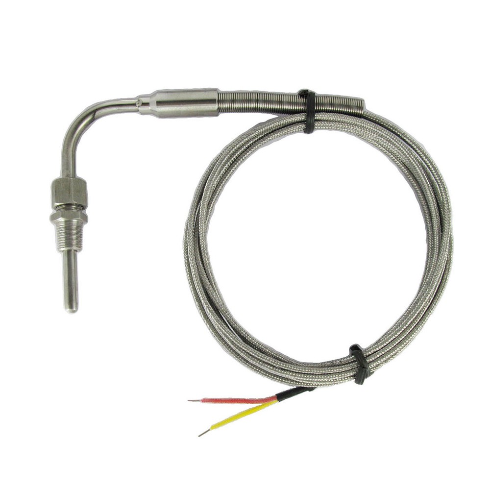 Blue LED Gauge Temperature Combo Kit with 90° Bend Temperature Sensor in ℃ or ℉