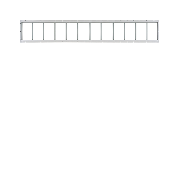 Fixed 10" x 72" Transom Window with Tempered Glass