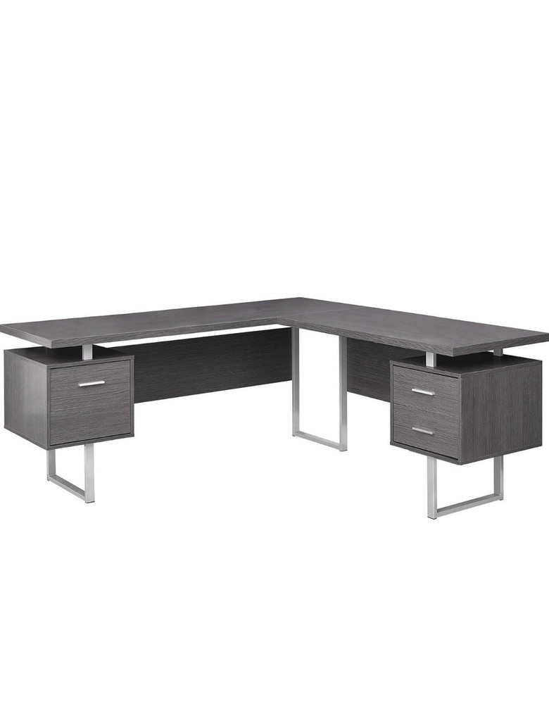 Monarch Specialties Computer 70"L Desk Left or Right Facing - Grey
