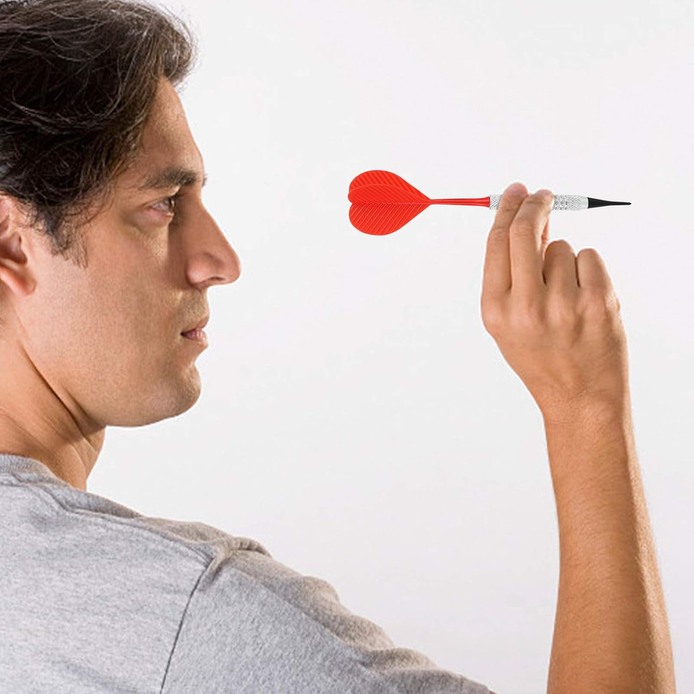 12 Pcs Plastic Soft Tip Darts, Attach Extra 100 Black 2BA Replacement Tips