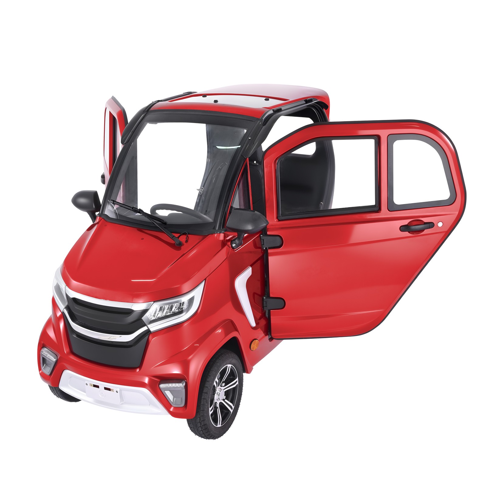 VEVOR 4-Wheel Enclosed Mobility Scooter for Seniors 660lbs Capacity 3-Seater