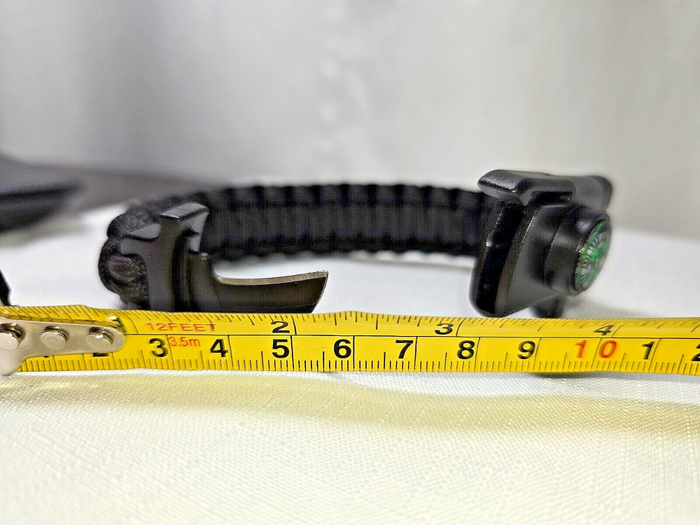 Bundle 2 - 6 in 1 Adjustable Paracord Emergency Bracelet Fire Starter, Compass.