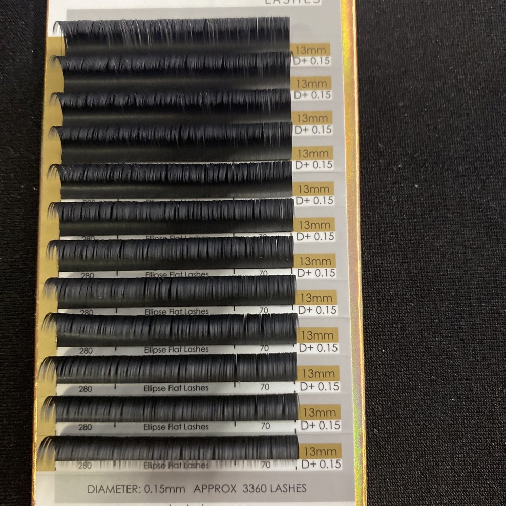 LASHVIEW Eclipse Flat Eyelashes D+ 13MM 0.15 Mink Lashes NEW!