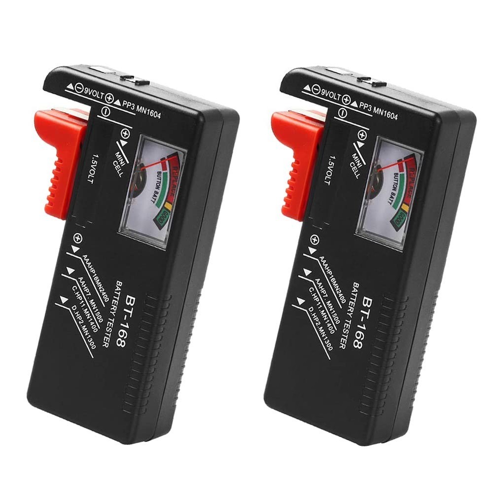 2 Pack Battery Tester, Universal Battery Checker for AA / AAA / C / D / 9V