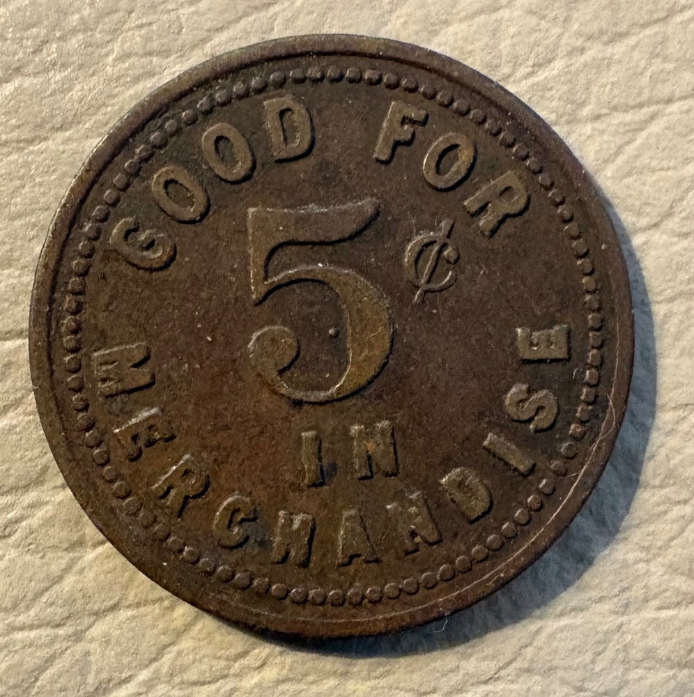 Dunkin, Okla., Metropolitan Cafe, 5c token