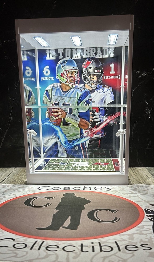 Tom Brady Custom Mini Helmet Display With LED Lights - Patriots