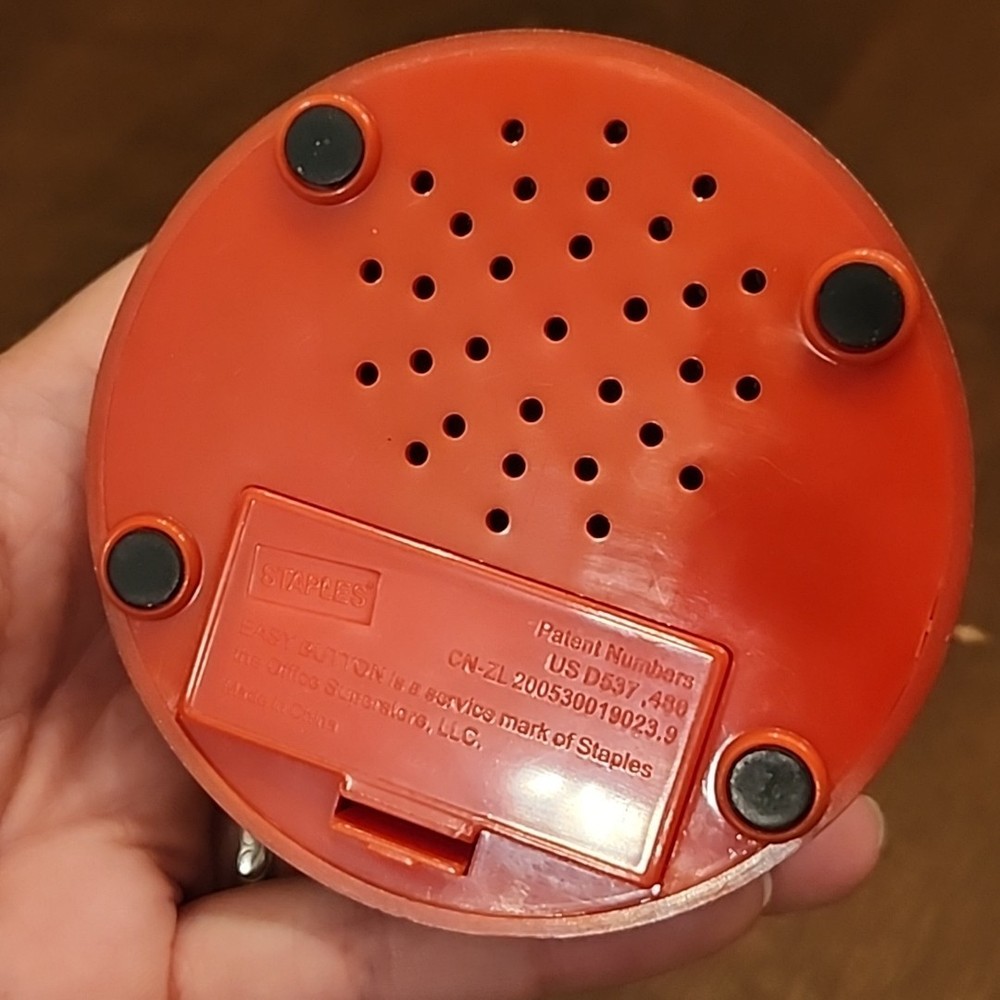 Staples EASY Button Red and Gray That Was Easy Working