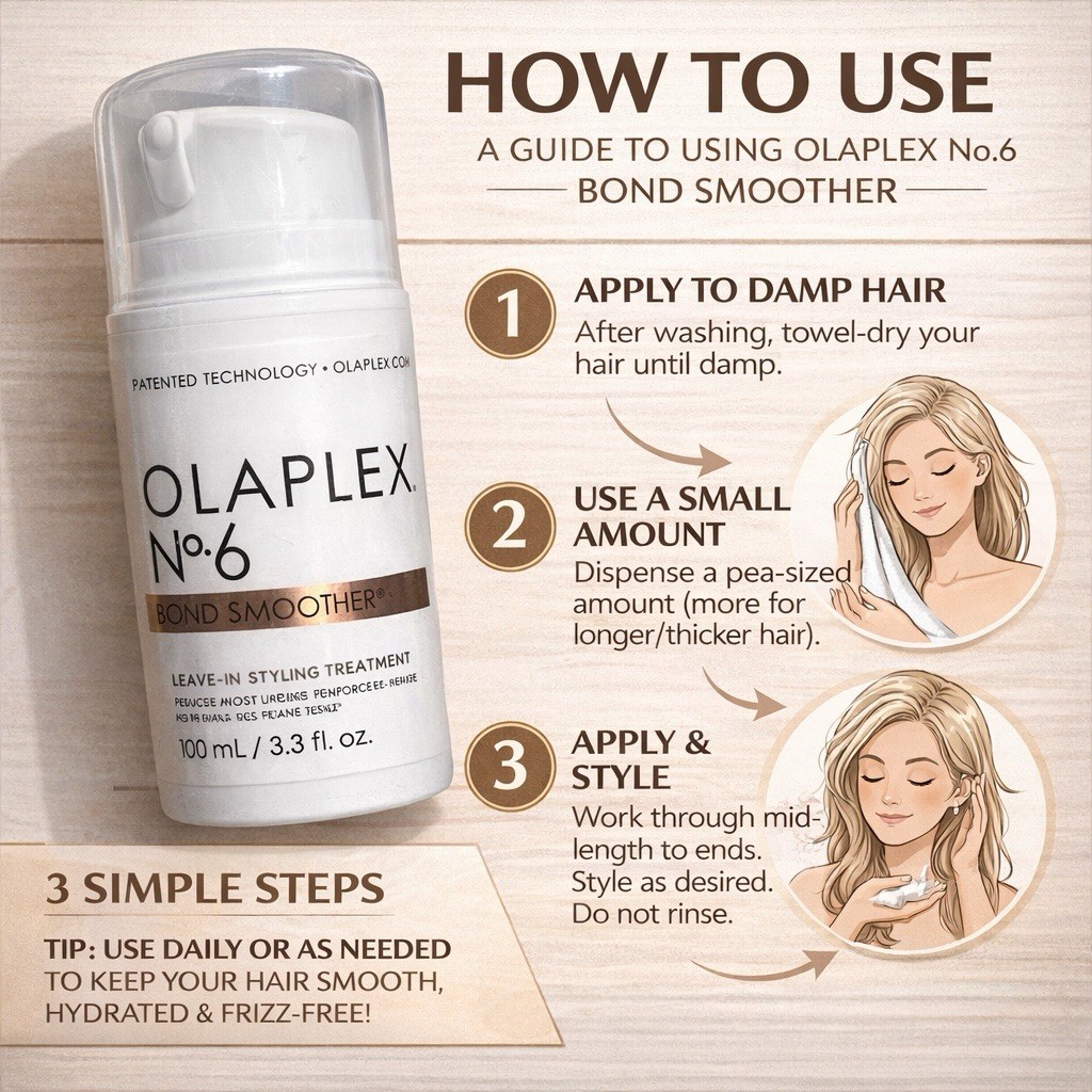 OLAPLEX Bond Smoother No. 6 - 3.3 oz - Sealed,Authentic, New look