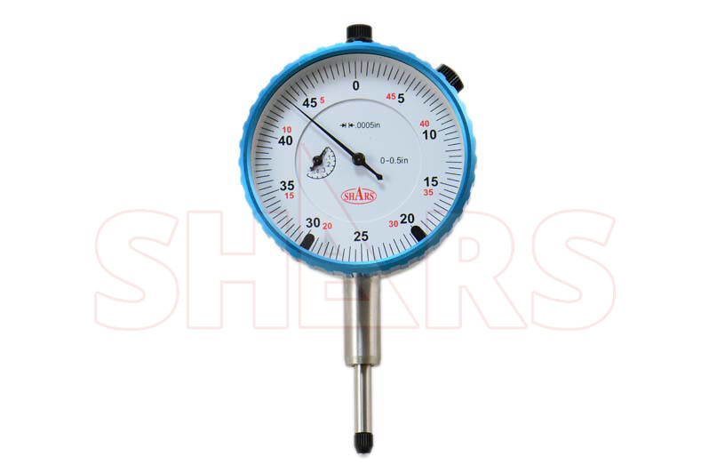 SHARS .5" PRECISION DIAL INDICATOR .0005" AGD 2 GRADUATION TRAVEL LUG BACK P]