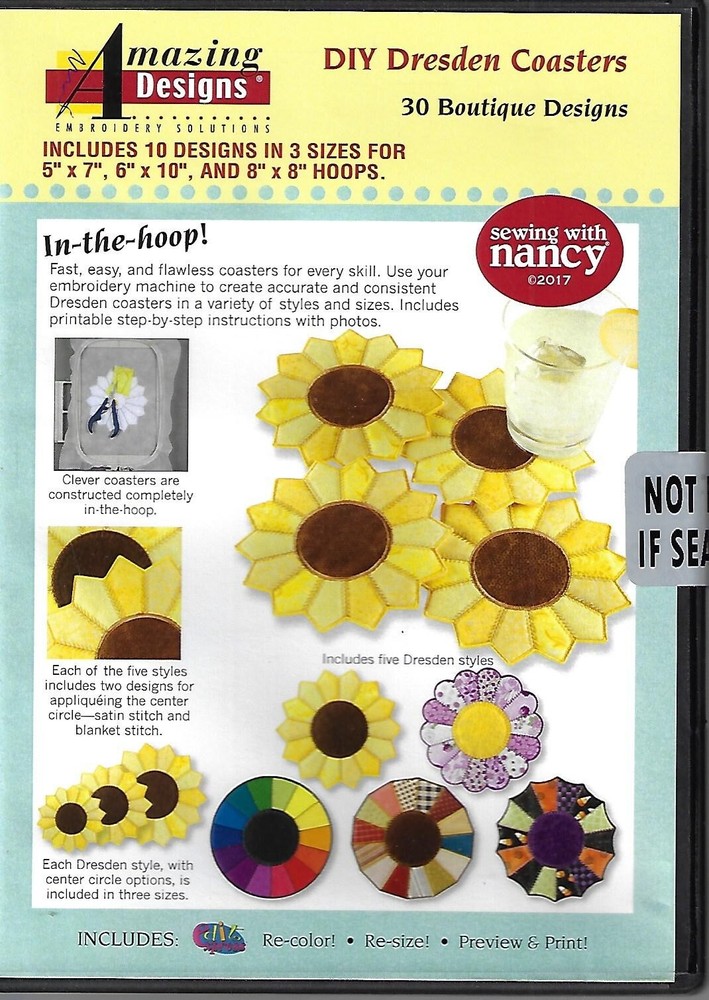 Amazing Designs - DIY Dresden Coasters (CD-ROM) New