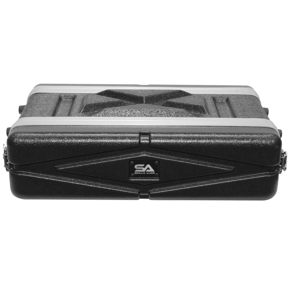 Lightweight 2 Space Compact ABS Rack Case - 2U PA DJ Shallow Rack Case