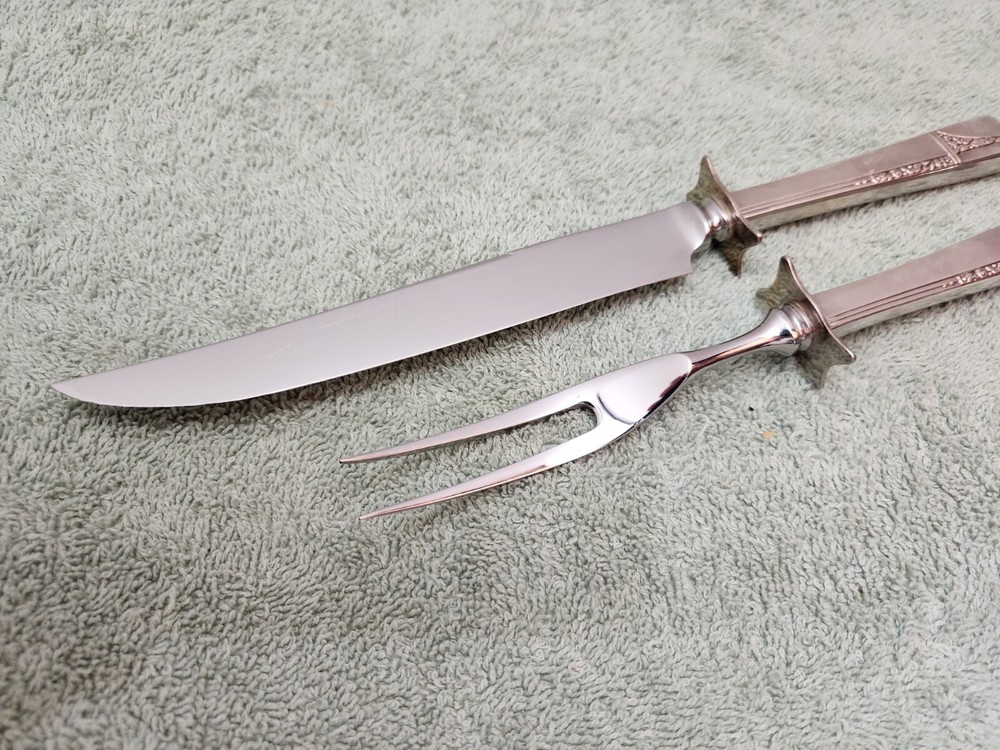 Nobility Plate Caprice Carving Knife & Fork Silverplate Flatware