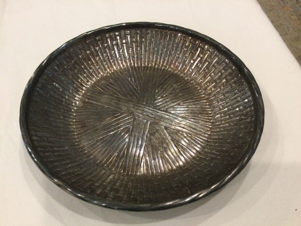 Vintage Gorham Woven Bowl Silver Plate