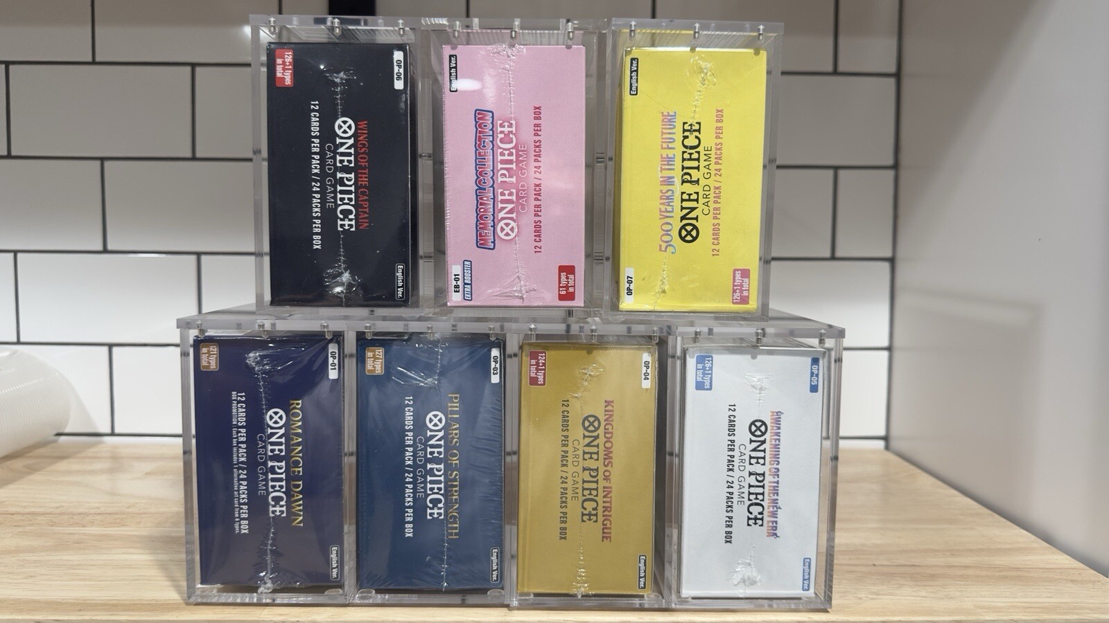 One Piece Booster Box Acrylic Case Magnetic Lid - UV Resistant - US seller