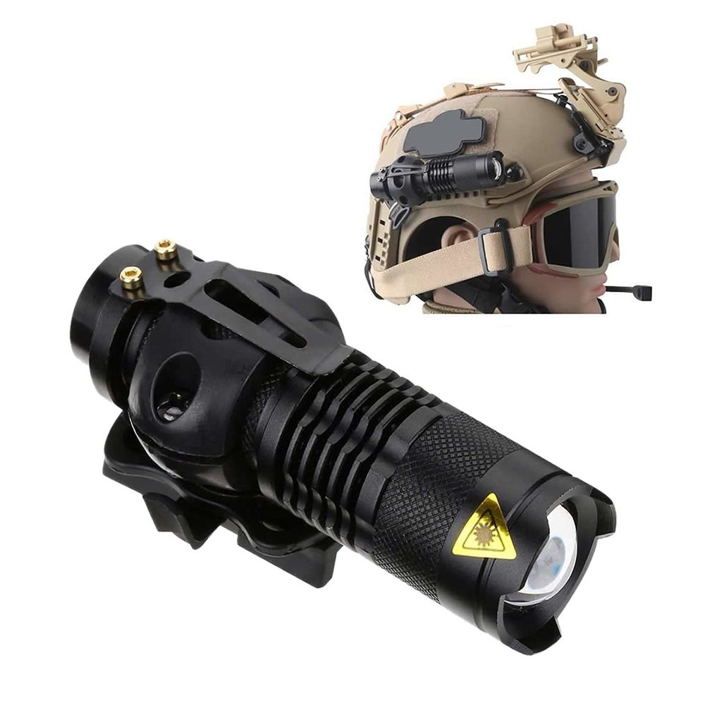 Tactical Flashlight Helmet Mounted LED Light Compatible with Fast I... Fast Ship