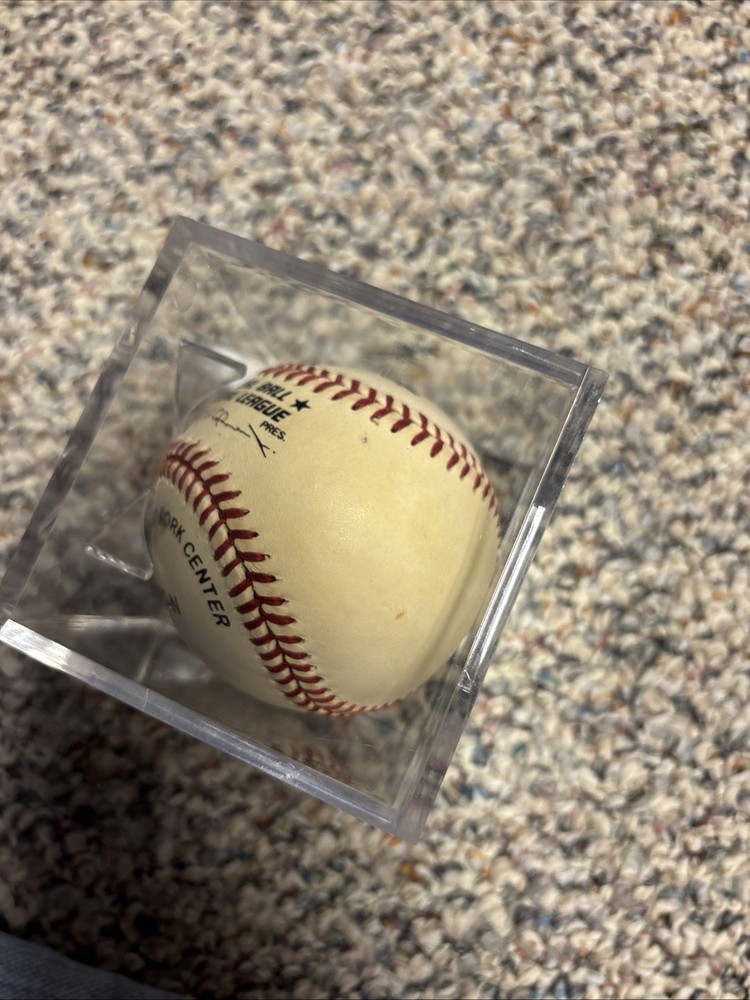 Mike Benjamin Autographed Baseball With Case, Phillies