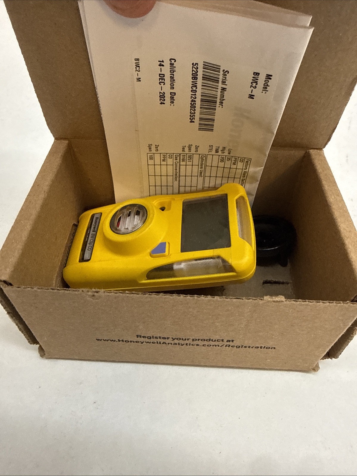 NEW BWC2-M GasAlert Portable Gas Monitor Detector CO Carbon Monoxide 24 Months