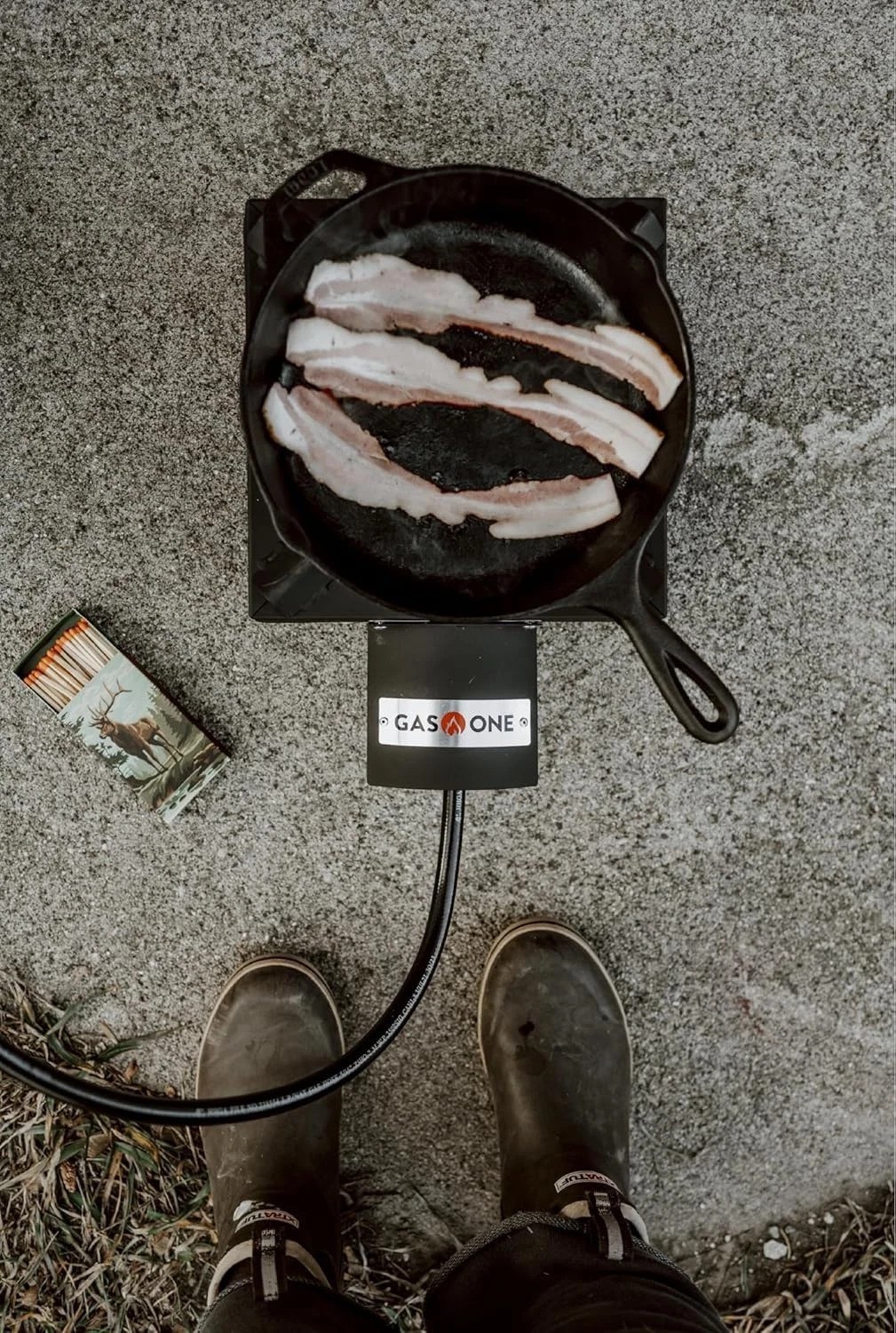 Portable High Performance Propane Burner with Safety Heat Guard for Outdoor Use