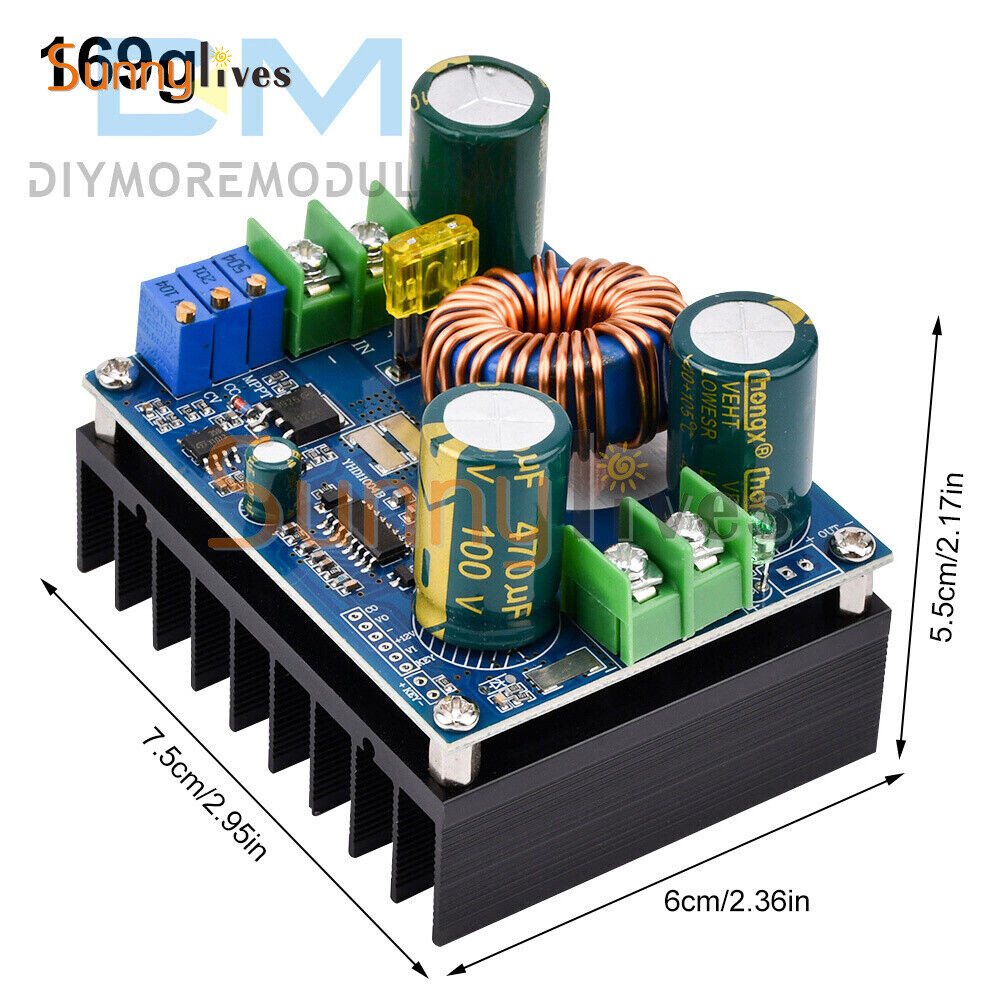 600W DC-DC Solar MPPT Boost Module Constant Voltage Constant Current Regulators
