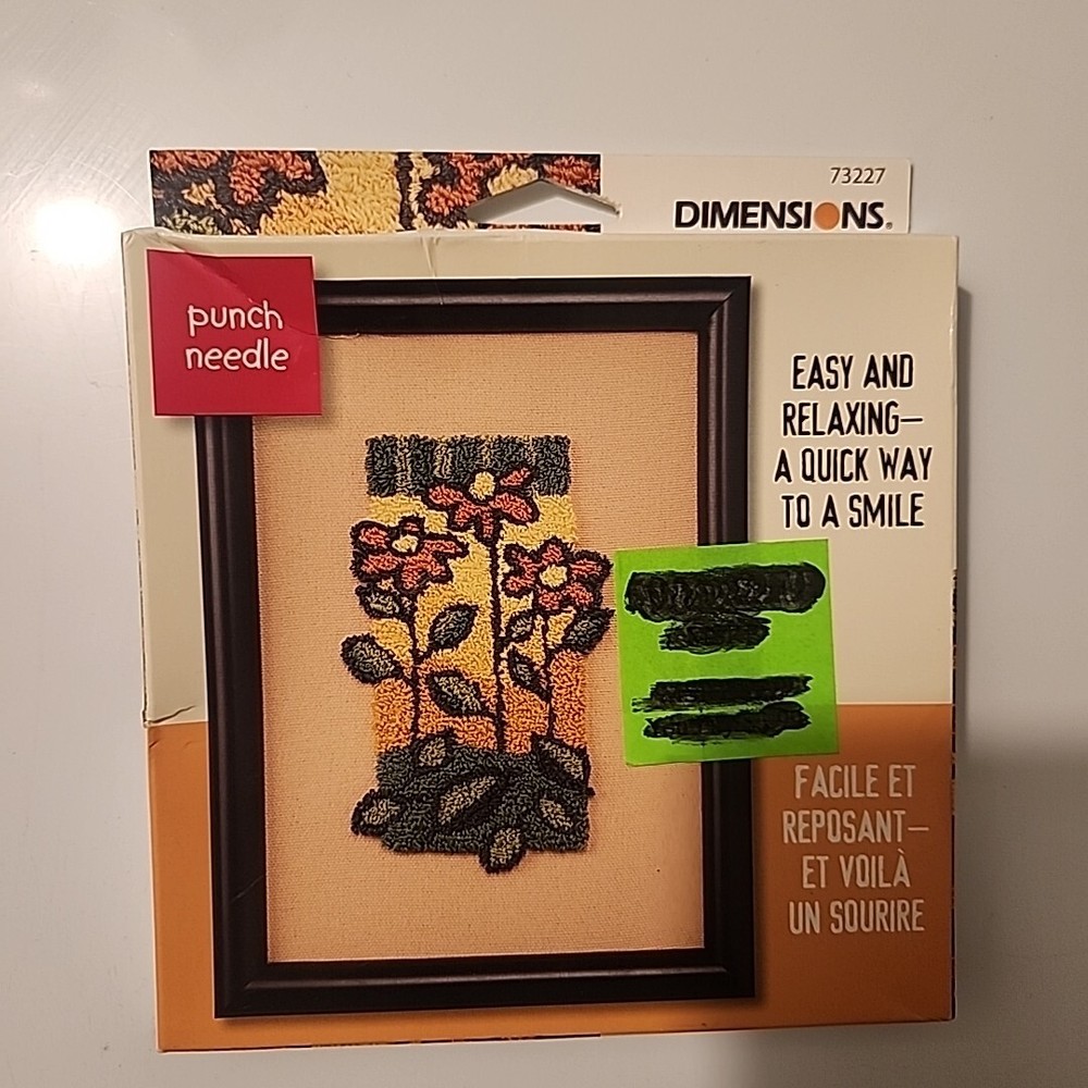 Dimensions "Talll Flowers" Punch Needle Kit #73227 NEW