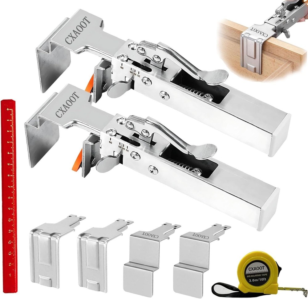 2Pack Upgrade Drawer Front Installation Clamps, Cabinets Installation Tools Easy